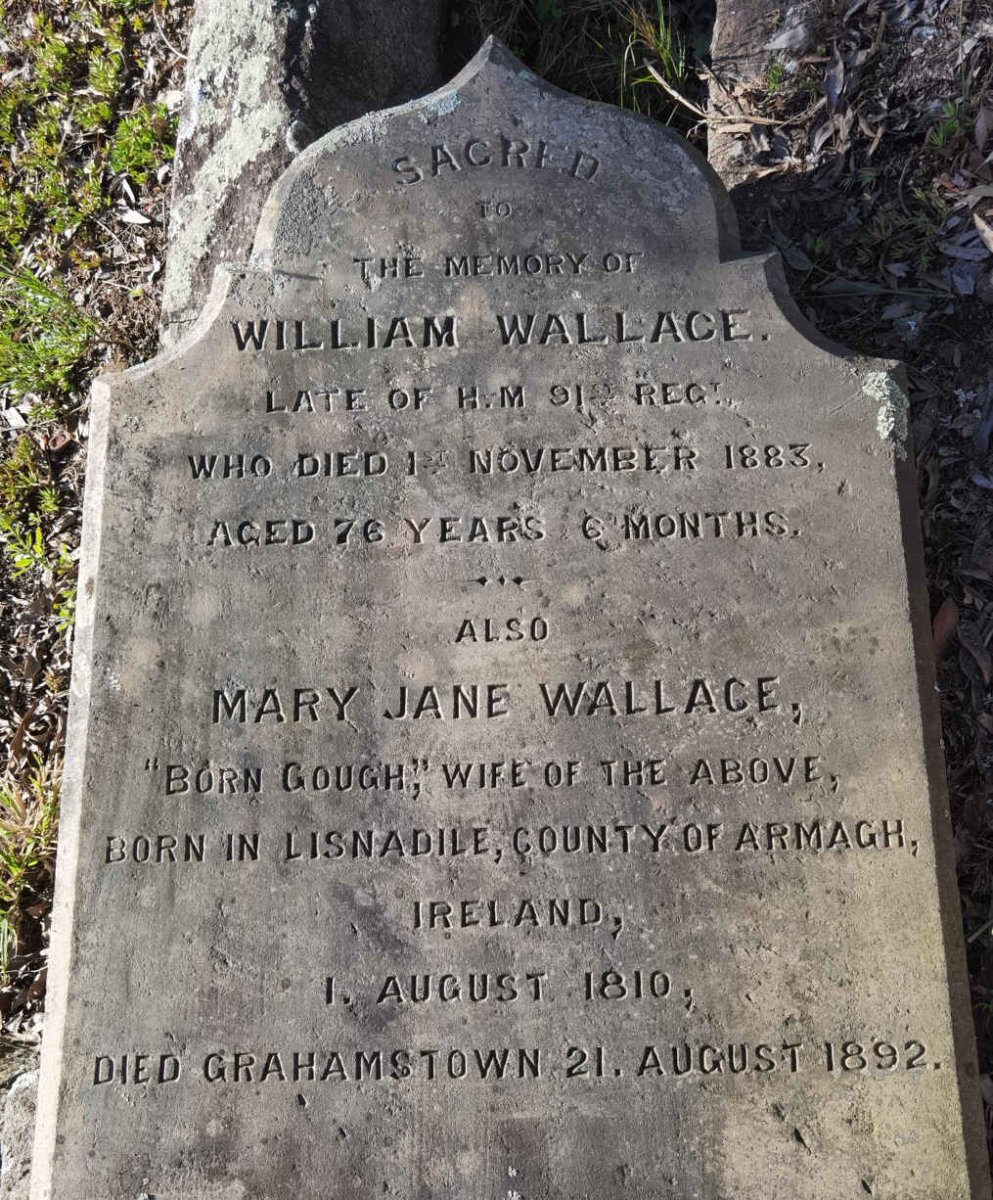 WALLACE William -1883 &amp; Mary Jane GOUGH 1810-1892