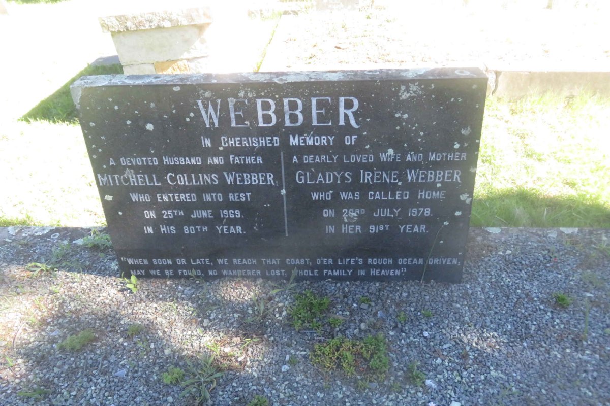 WEBBER Mitchell Collins -1969 &amp; Gladys Irene -1978