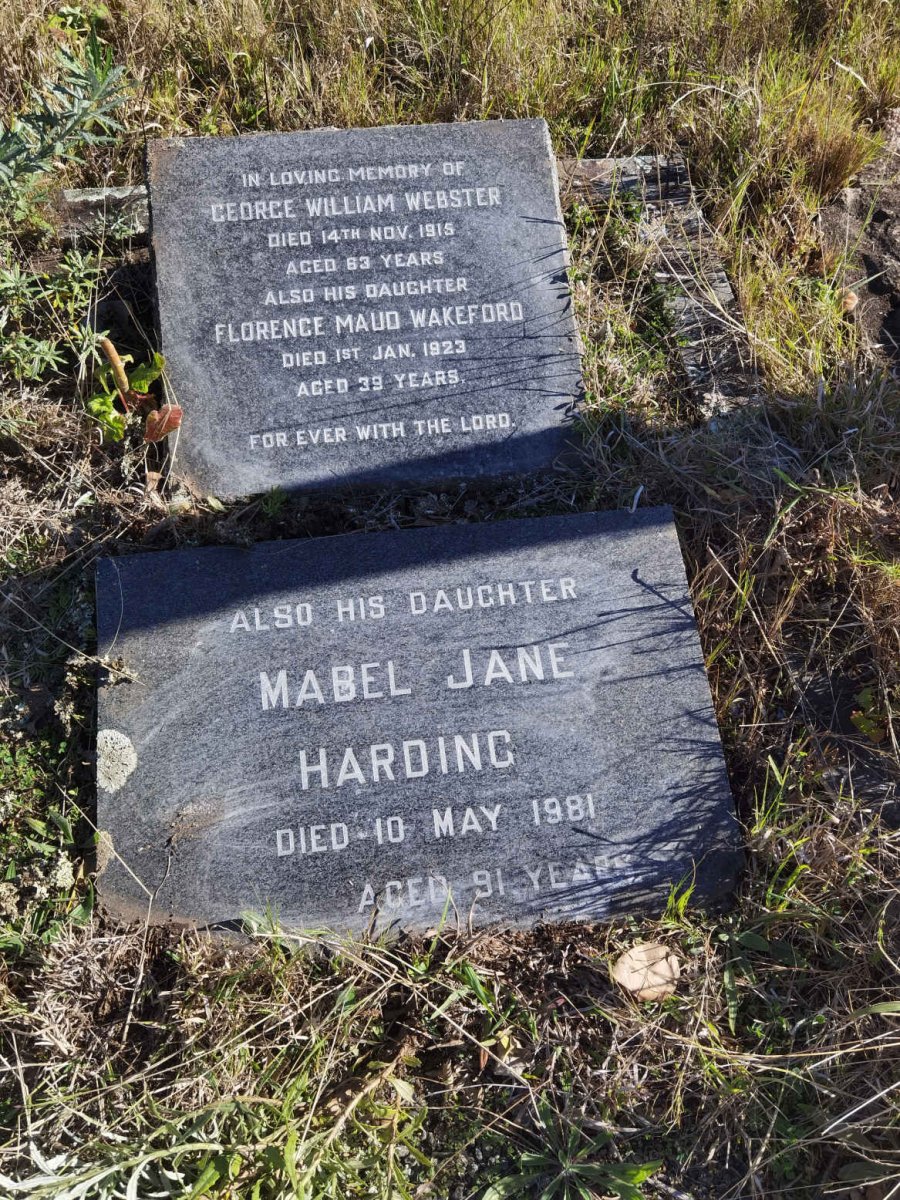 WEBSTER George William -1915 :: WAKEFORD Florence Maud nee WEBSTER -1923 :: HARDING Mabel Jane nee WEBSTER -1981