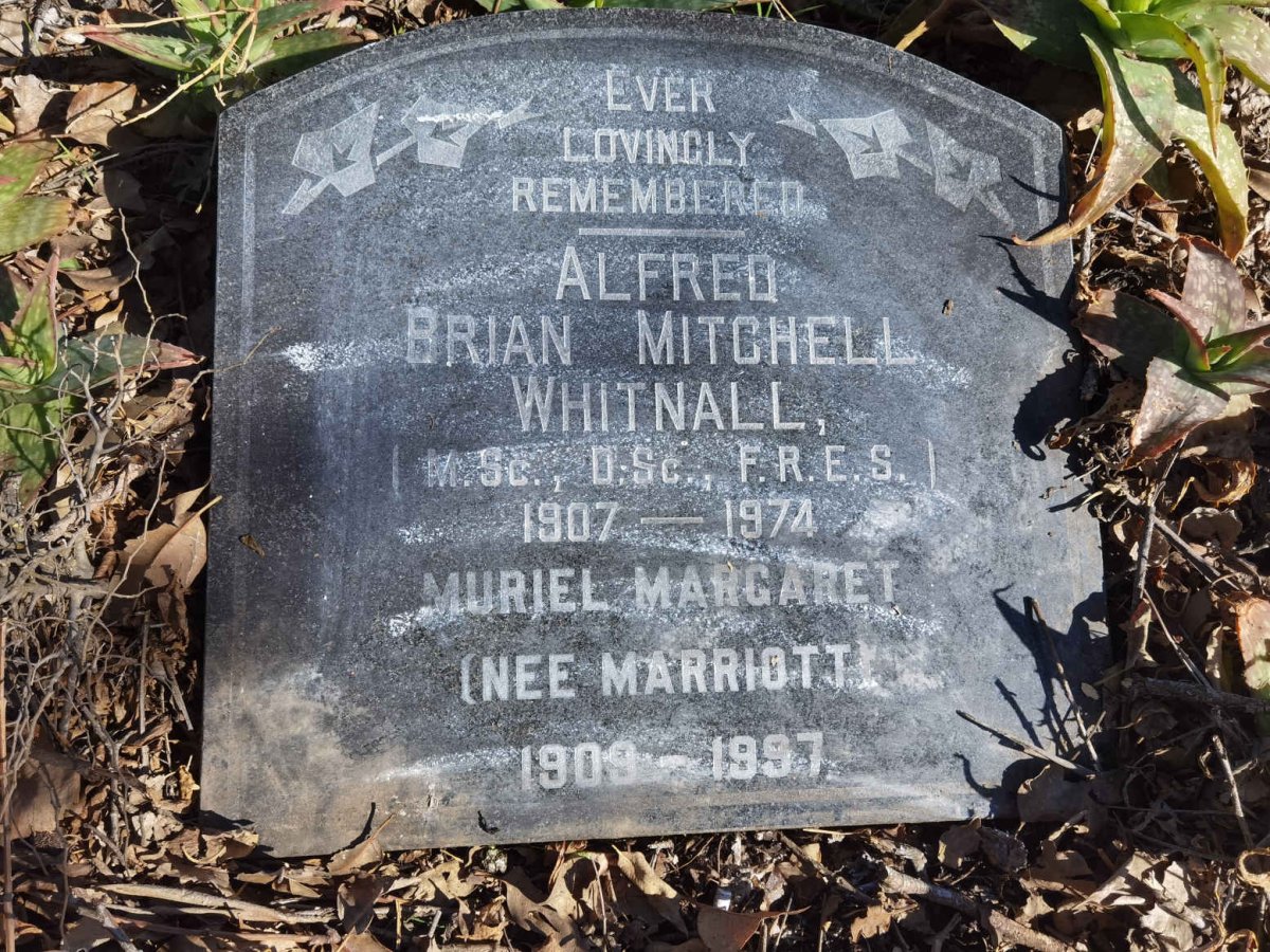 WHITNALL Alfred Brian Mitchell 1907-1974 &amp; Muriel Margaret MARRIOTT 1909-1997