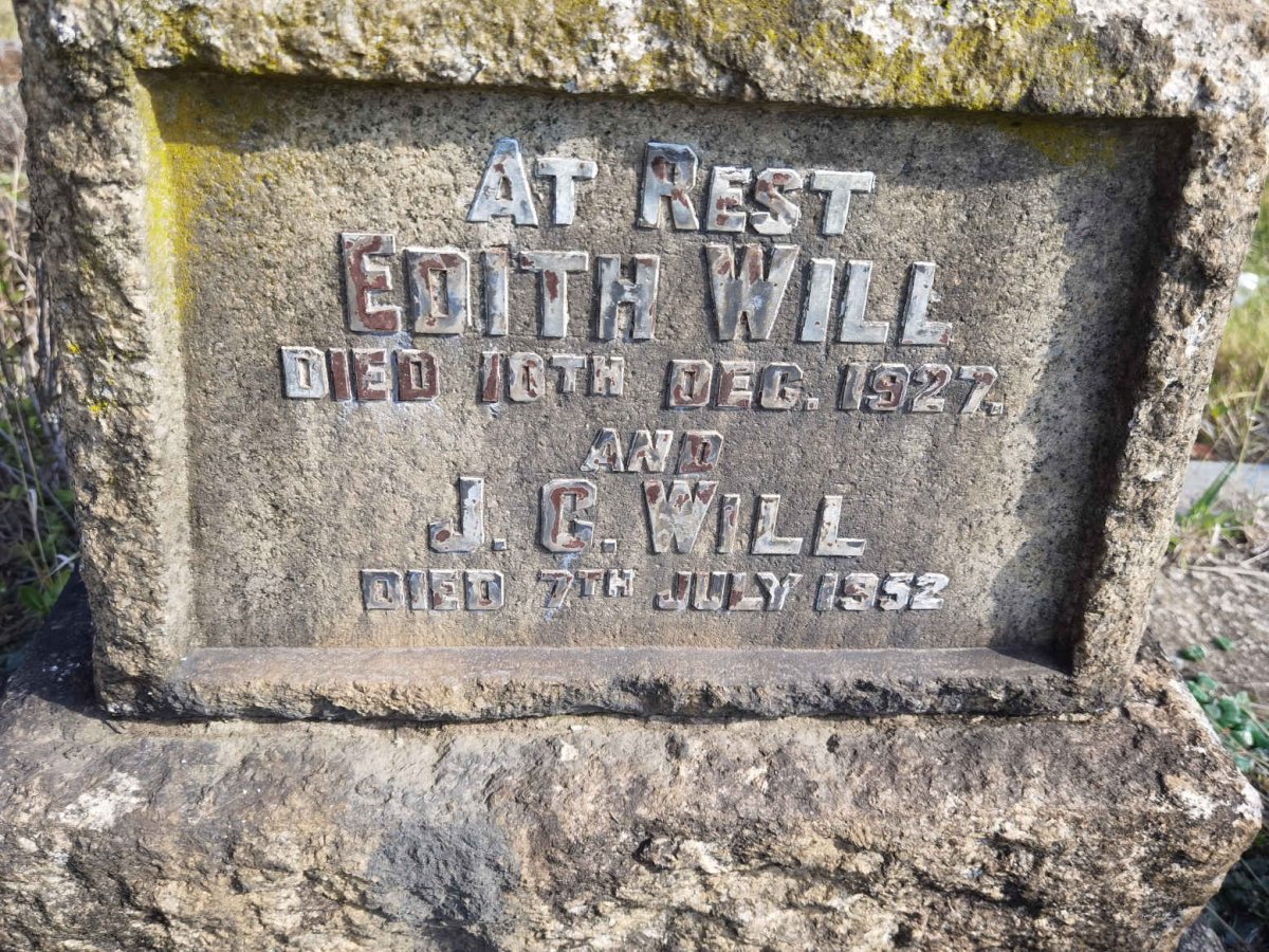 WILL Edith - 1927 :: WILL J.G. -1952