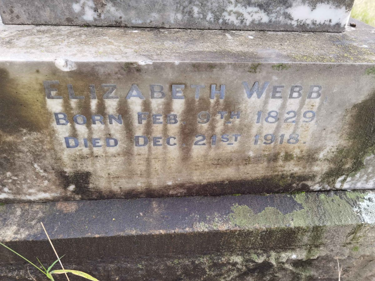 WEBB Elizabeth 1829-1918