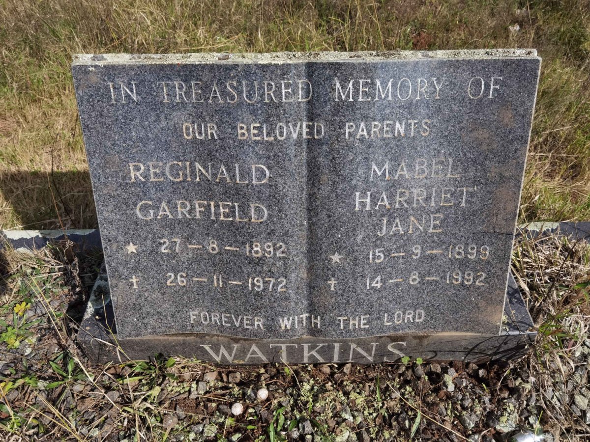 WATKINS Reginald Garfield 1892-1972 &amp; Mabel Harriet Jane 1899-1982