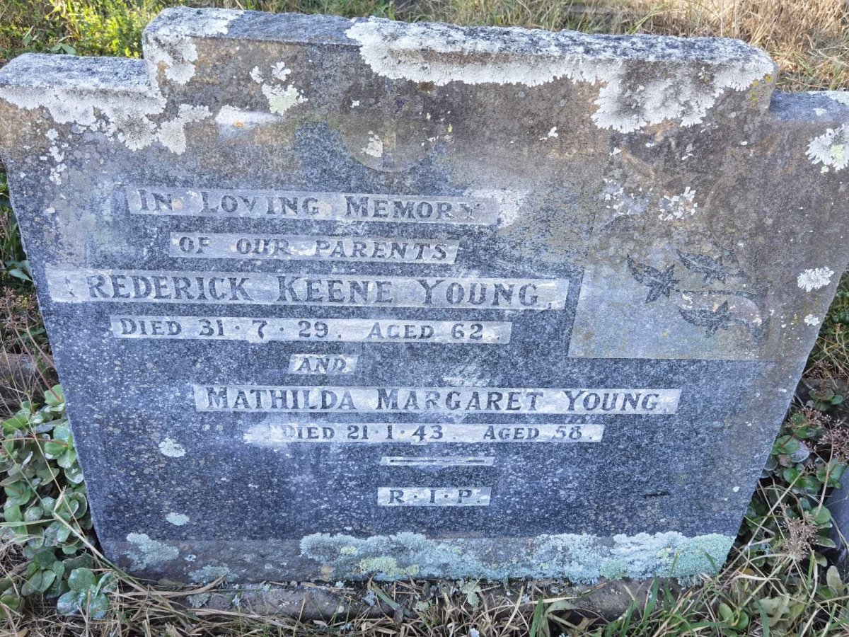 YOUNG Frederick Keene -1929 &amp; Mathilda Margaret -1943