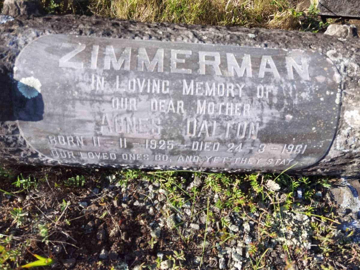 ZIMMERMAN Agnes Dalton 1925-1961
