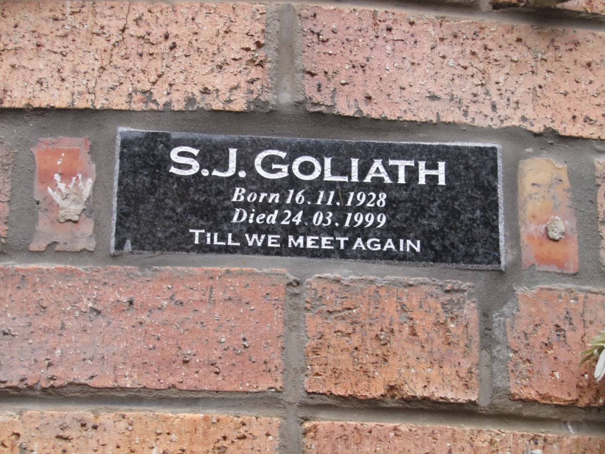 GOLIATH S.J. 1928-1999