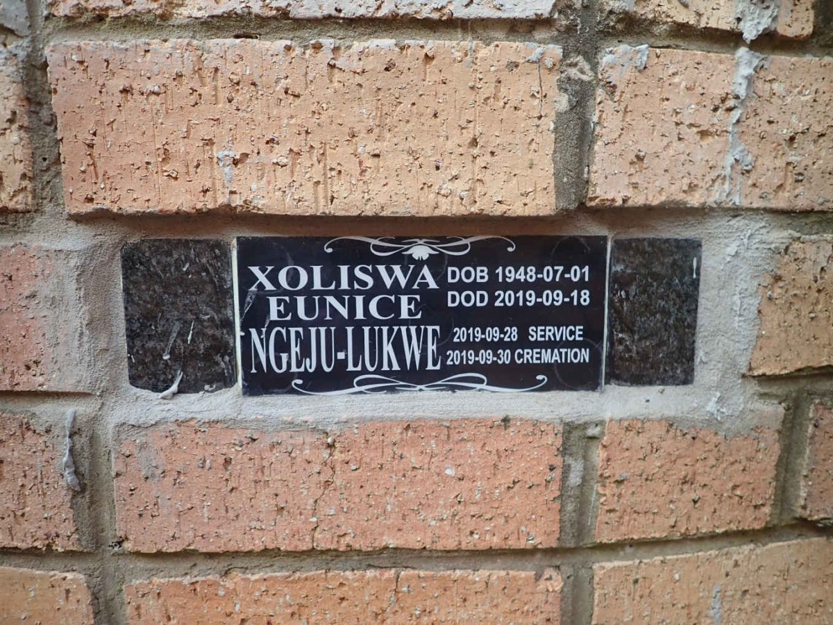 LUKWE Xoliswa Eunice, NGEJU 1948-2019