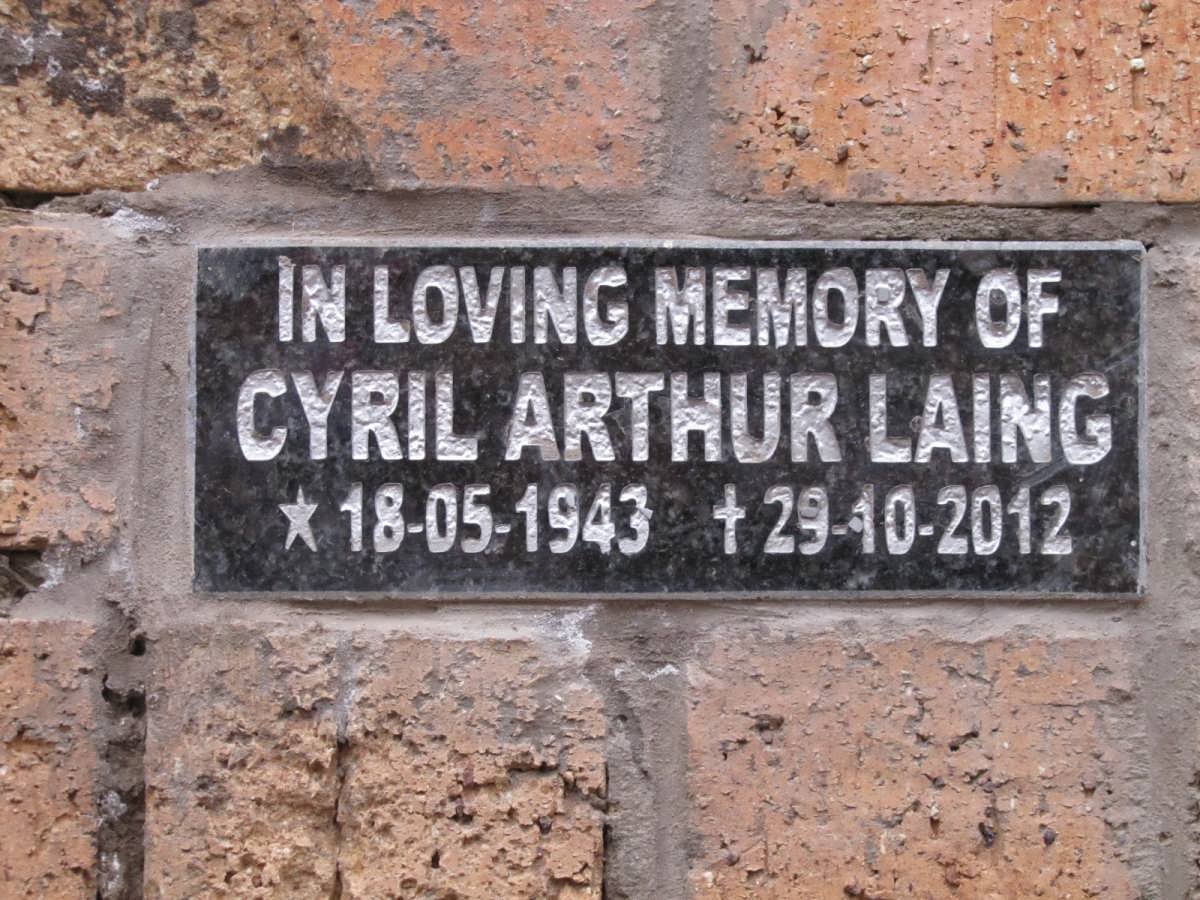 LAING Cyril Arthur 1943-2012