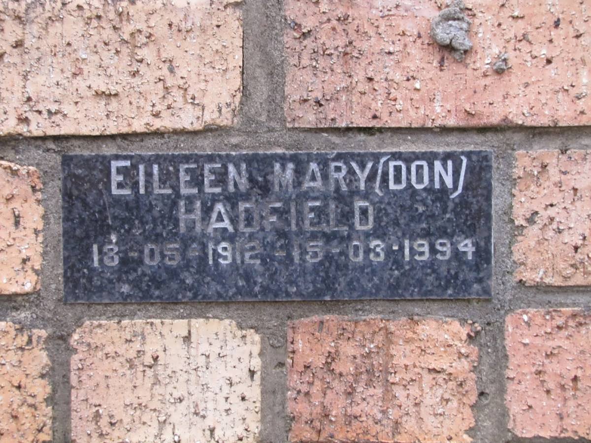 HADFIELD Eileen Mary 1912-1994