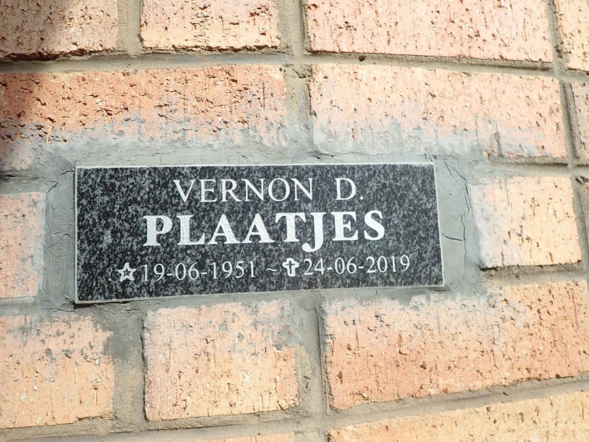 PLAATJES Vernon D. 1951-2019