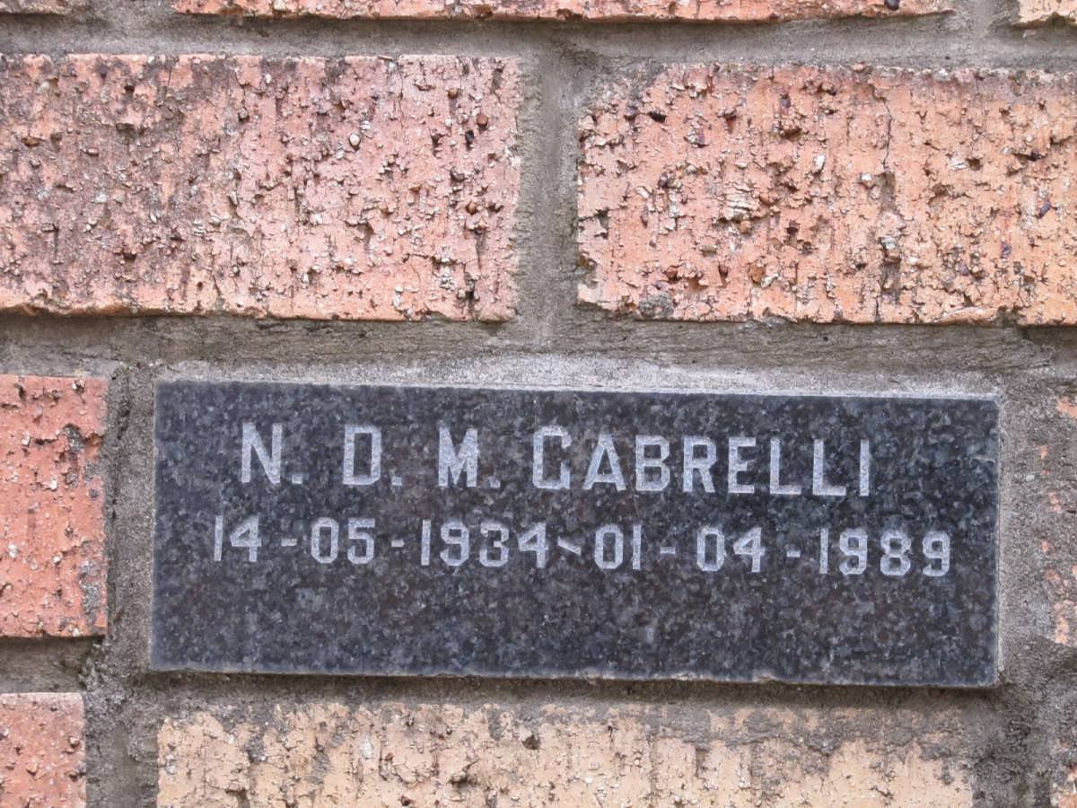 GABRELLI N.D.M. 1934-1989