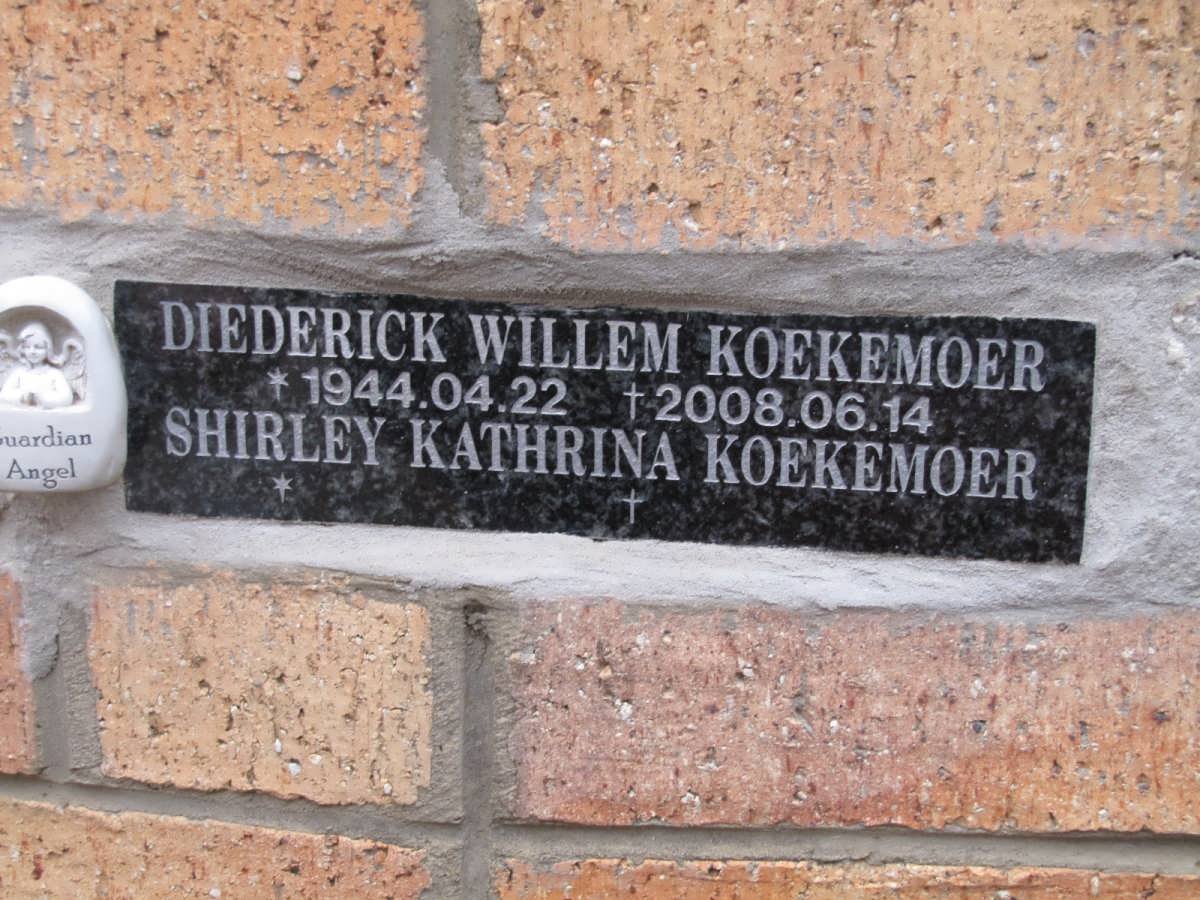 KOEKEMOER Diederick Willem 1944-2008 &amp; Shirley Kathrina