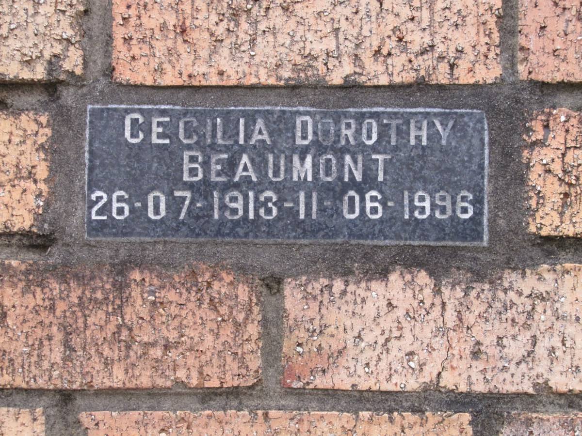 BEAUMONT Cecilia Dorothy 1913-1996