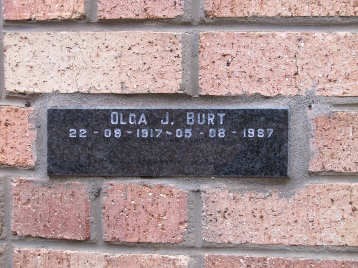 BURT Olga J. 1917-1987