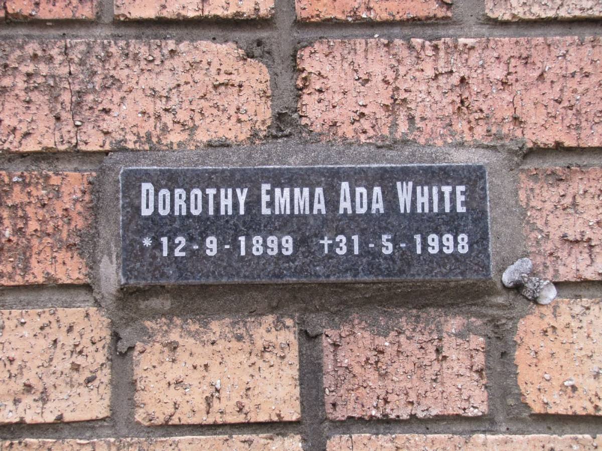 WHITE Dorothy Emma Ada 1899-1998