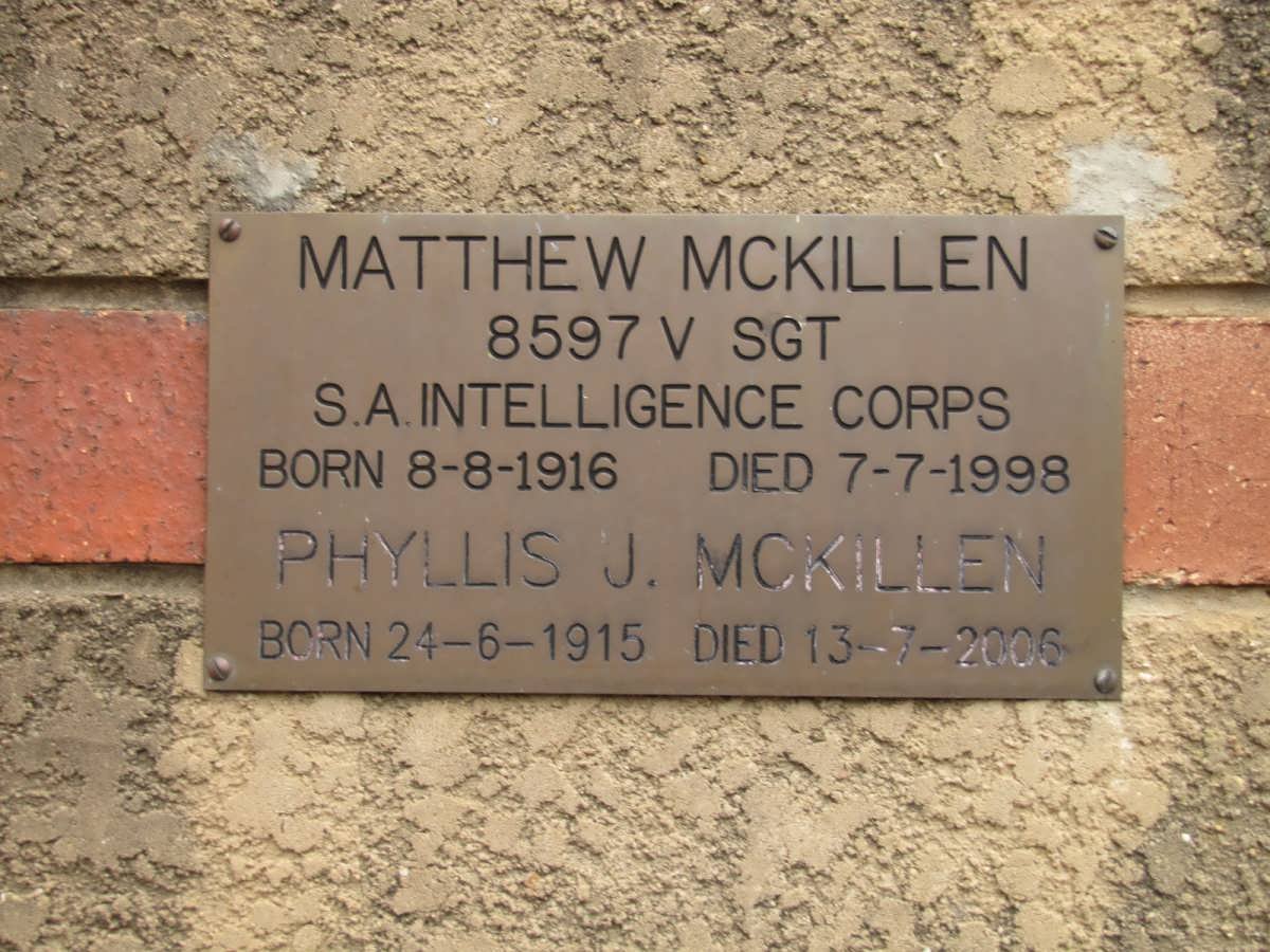 MCKILLEN Matthew 1916-1998 &amp; Phyllis J. 1915-2006