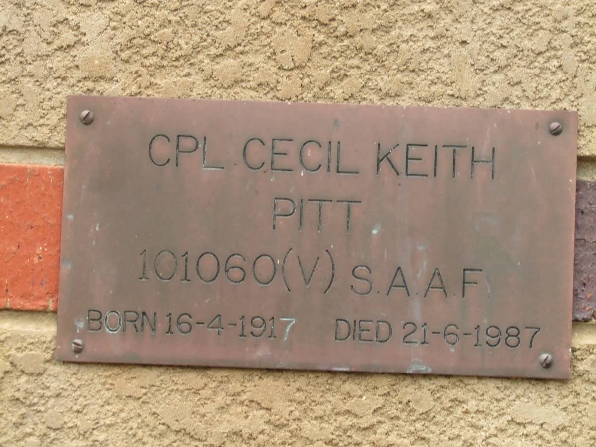 PITT Cecil Keith 1917-1987