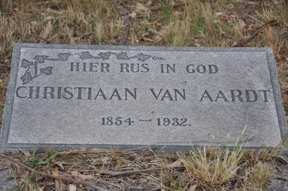 AARDT Christiaan, van 1854-1932