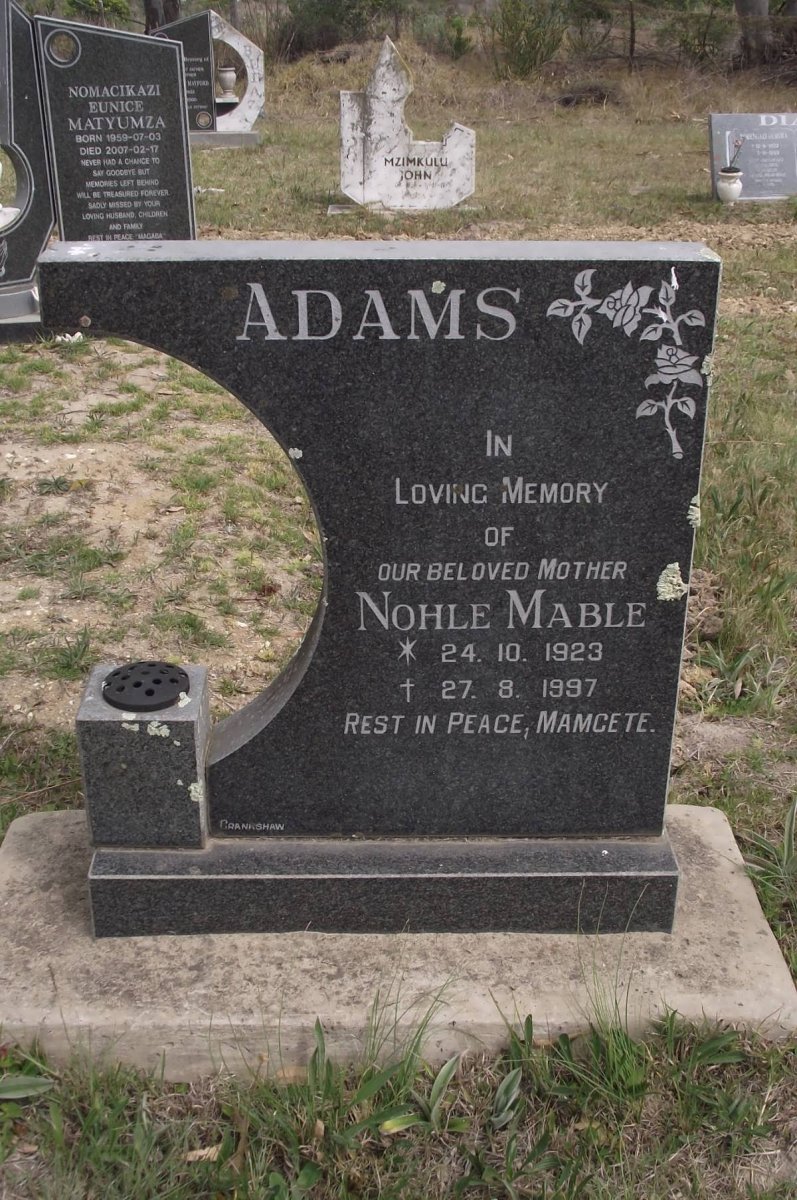 ADAMS Nohle Mable 1923-1997