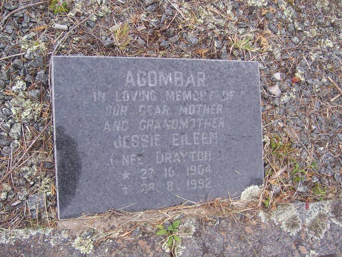 AGOMBAR Jessie Eileen nee DRAYTON 1904-1992