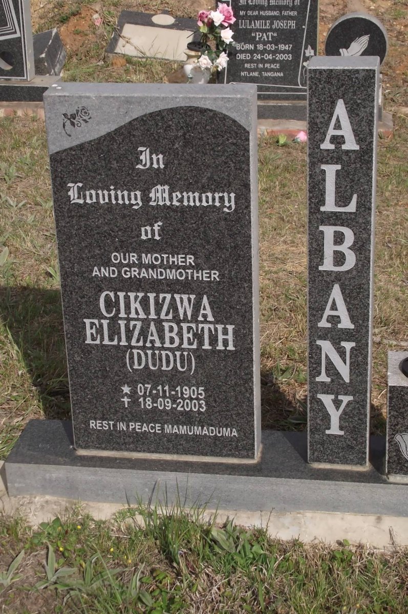 ALBANY Cikizwa Elizabeth 1905-2003