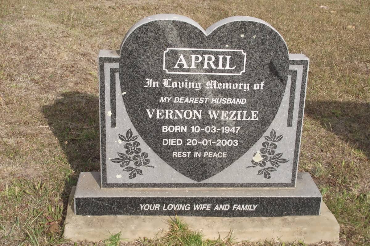 APRIL Vernon Wezile 1947-2003