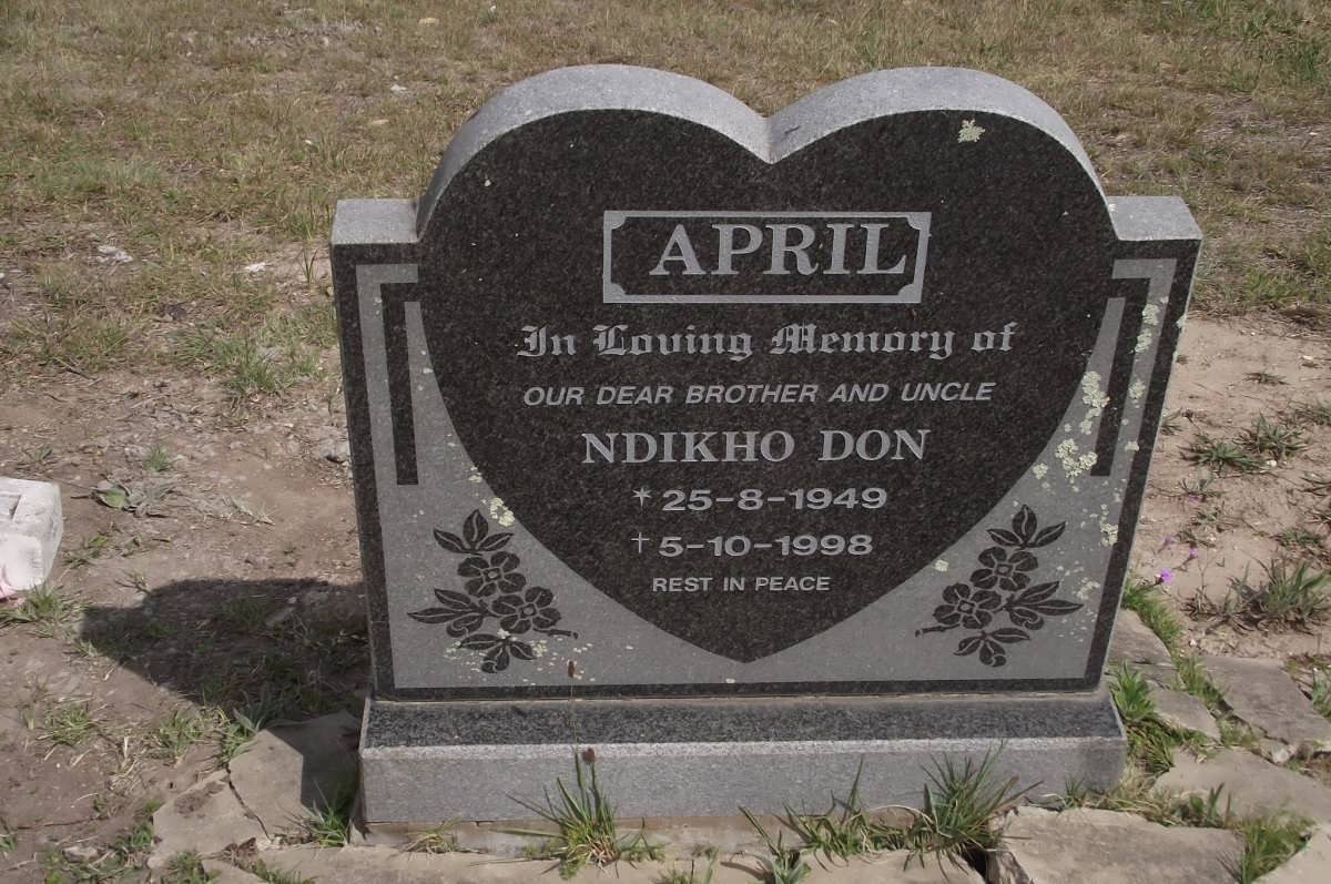APRIL Ndikho Don 1949-1998