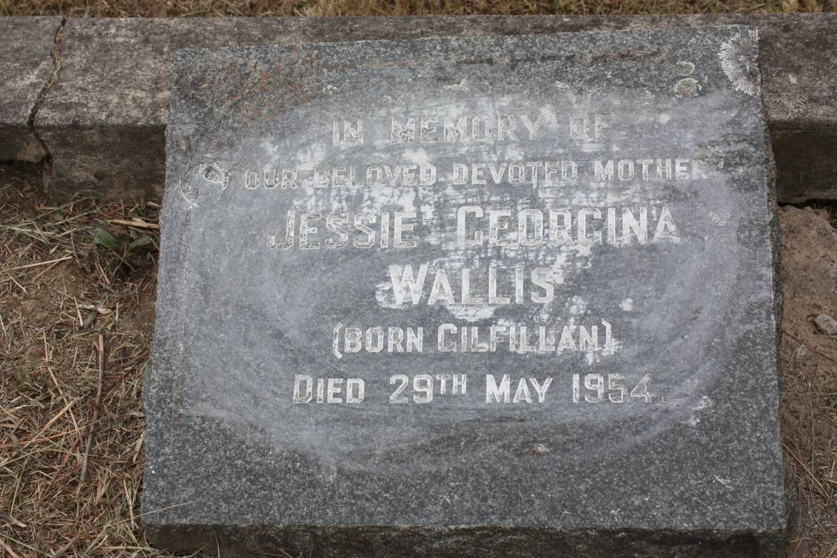 WALLIS Jessie Georgina nee GILFILLAN -1954