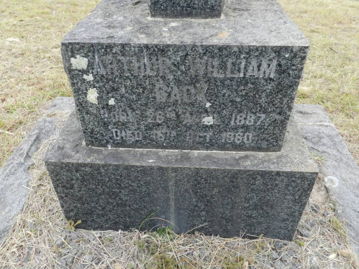 BACK William Arthur 1887-1960
