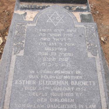 BARNETT Esther Gluckman -1952