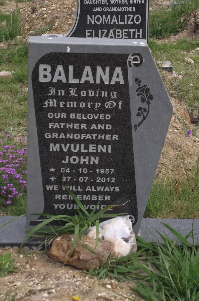 BALANA Mvuleni John 1957-2012