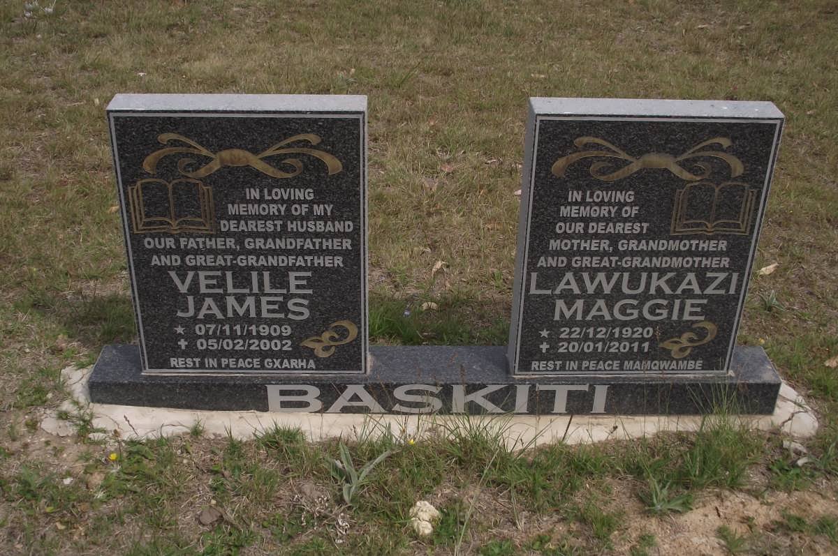 BASKITI Velile James 1909-2002 &amp; Lawukazi Maggie 1920-2001