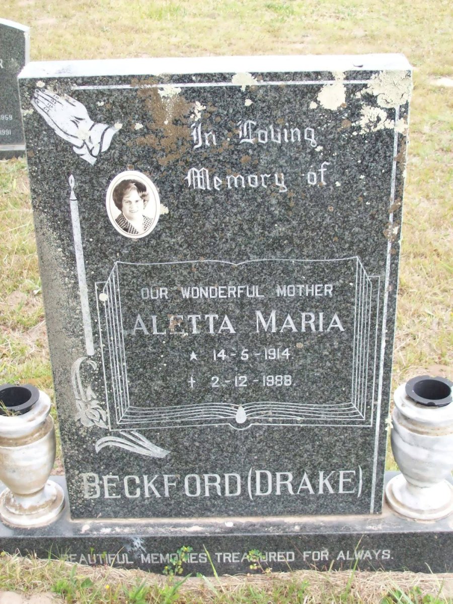 BECKFORD Aletta Maria nee DRAKE 1914-1988
