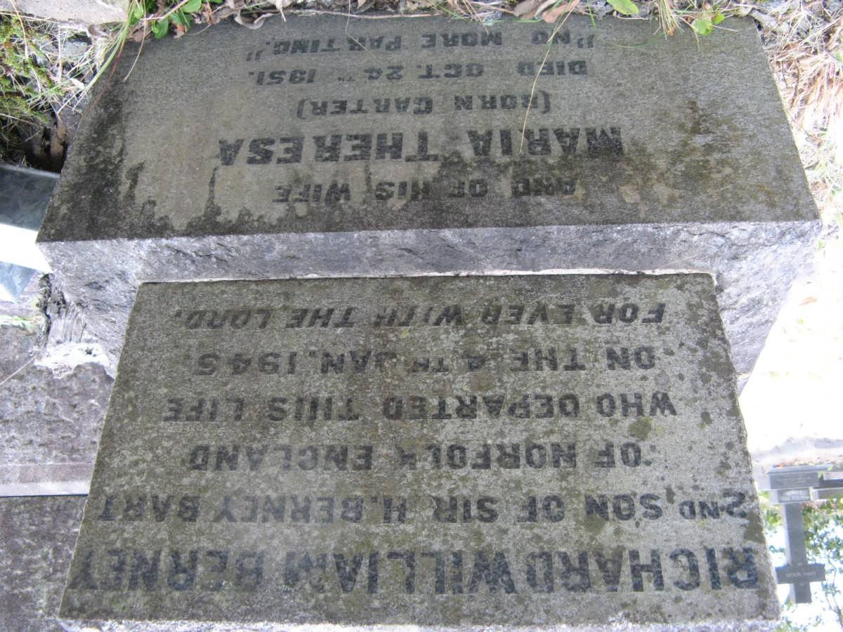 BERNEY Richard William -1945 &amp; Maria Theresa CARTER -1951