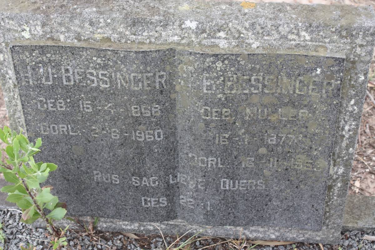 BESSINGER H.J. 1868-1960 &amp; E. MULLER 1877-1953