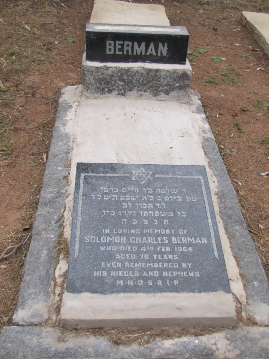 BERMAN Solomon Charles -1964