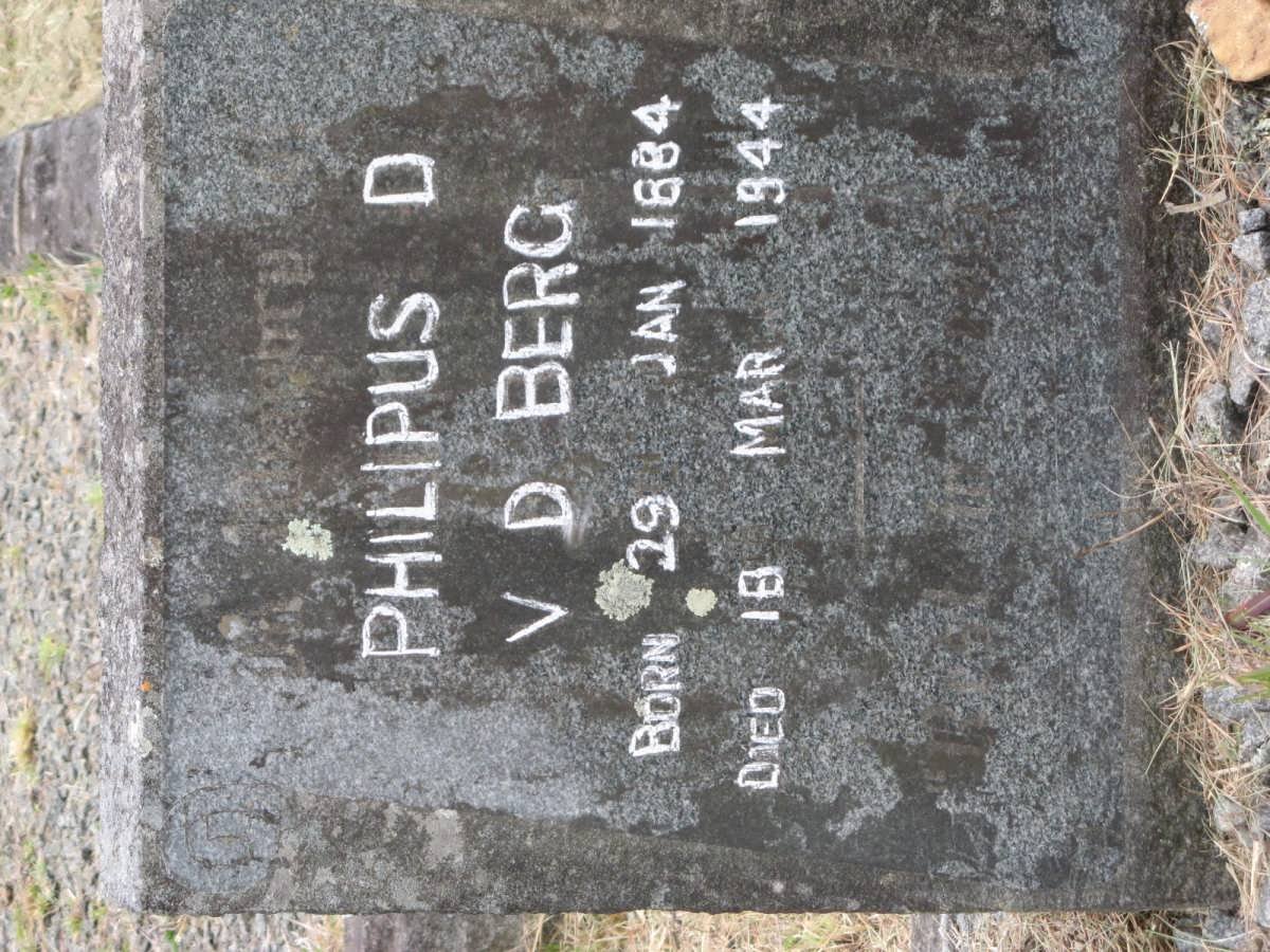 BERG Philipus D., v.d. 1884-1944