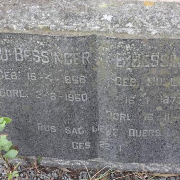 BESSINGER H.J. 1868-1960 &amp; E. MULLER 1877-1953