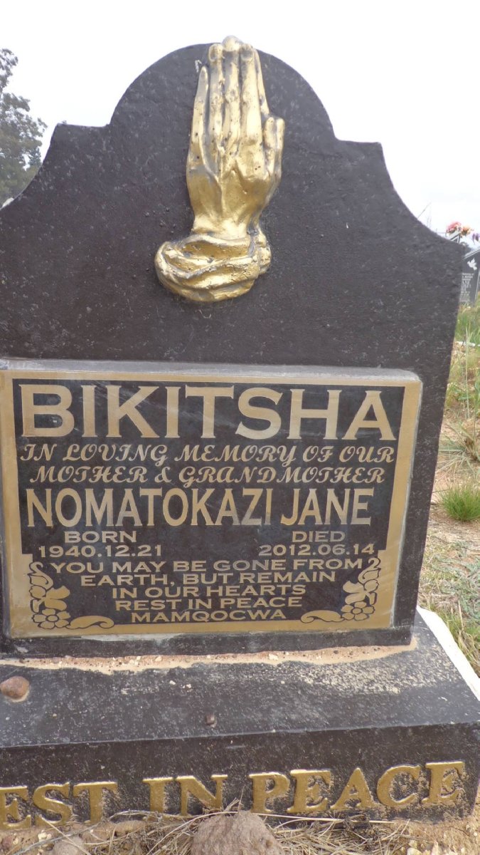 BIKITSHA Nomatokazi Jane 1940-2012