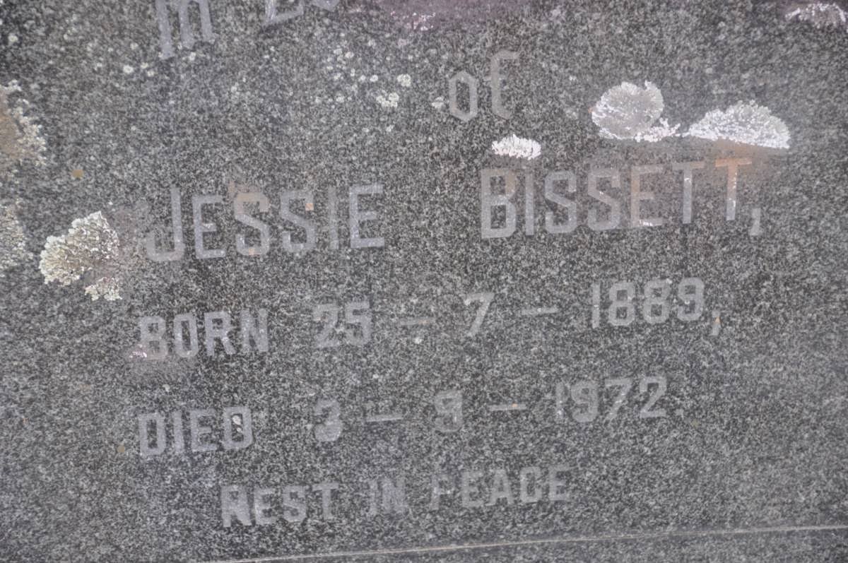 BISSETT Jessie 1889-1972