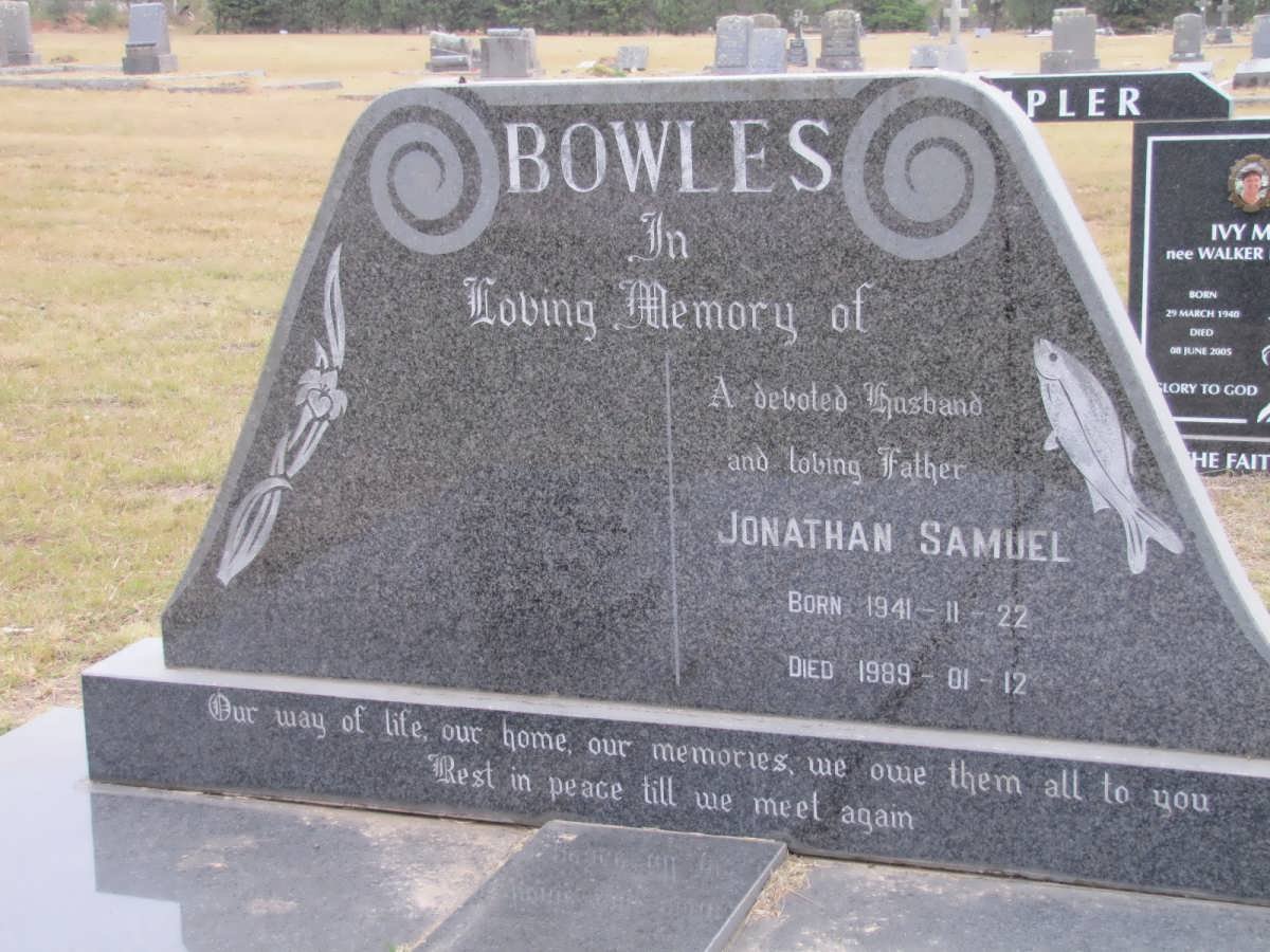 BOWLES Jonathan Samuel 1941-1989