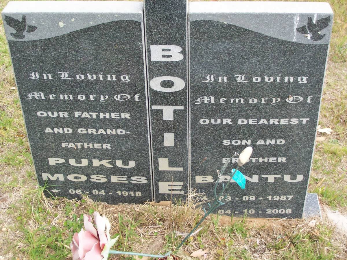 BOTILE Ruku Moses 1918- :: BOTILE Bantu 1987-2008