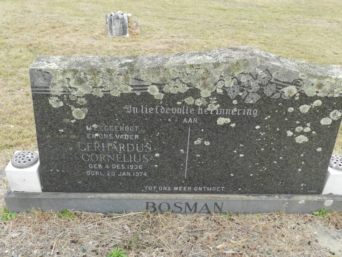 BOSMAN Gerhardus Cornelius 1936-1974