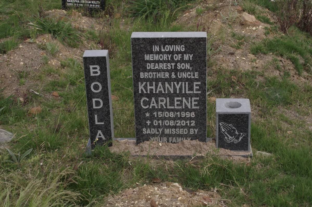BODLA Khanyile Carlene 1996-2012