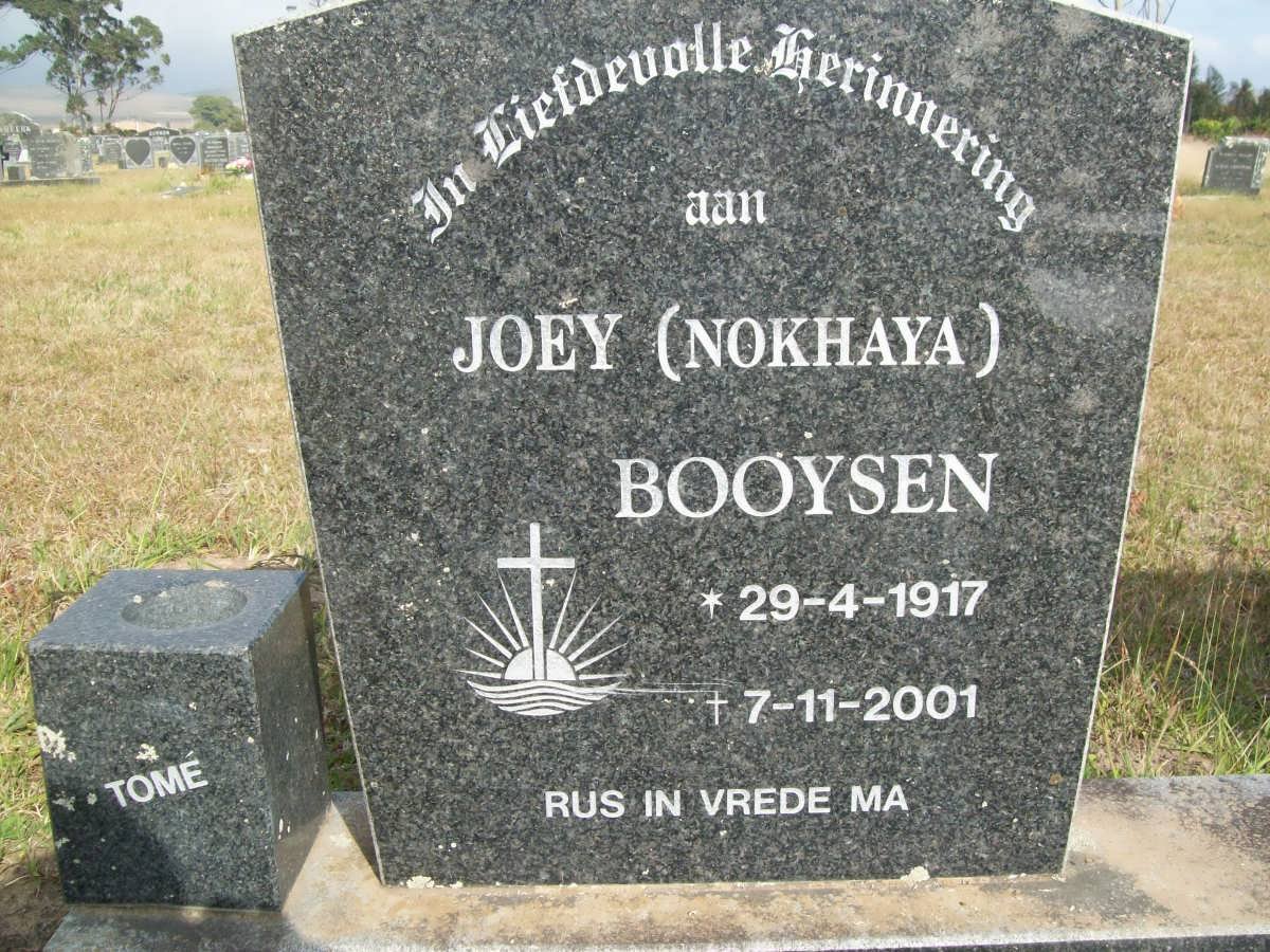 BOOYSEN Joey 1917-2001