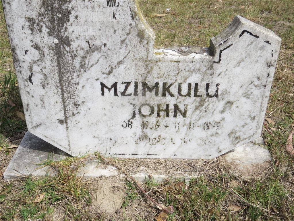 BOOI Mzimkulu John 19?6-1999