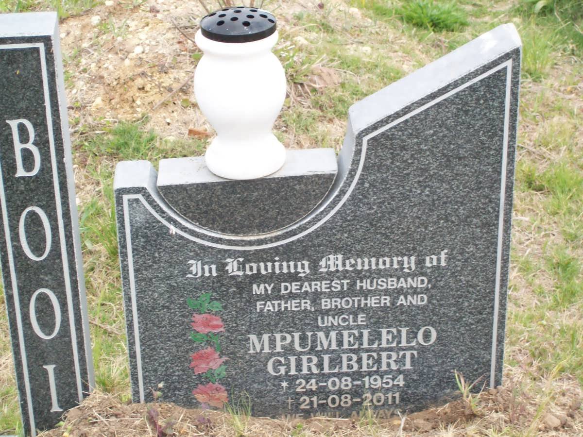 BOOI Mpumelelo Girlbert 1954-2011