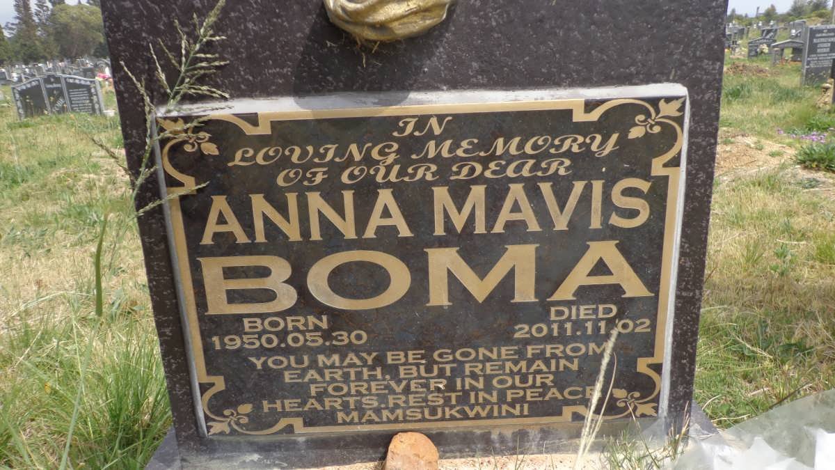 BOMA Anna Mavis 1950-2011