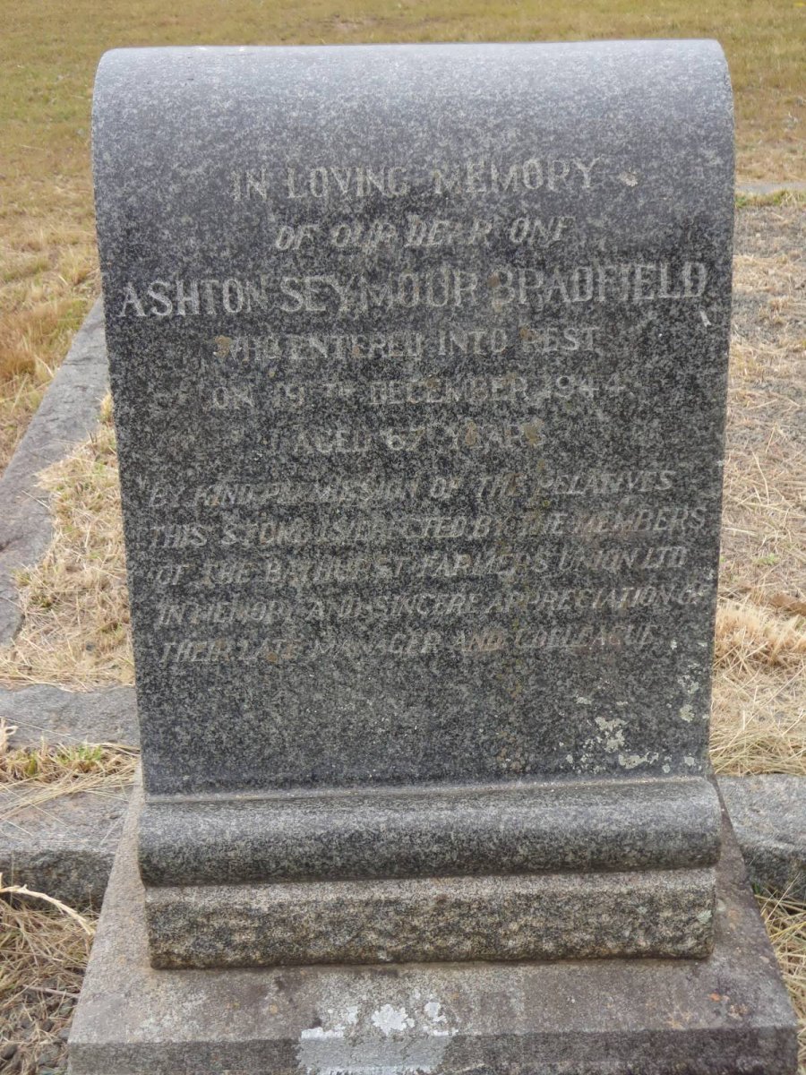 BRADFIELD Ashton Seymour -1944