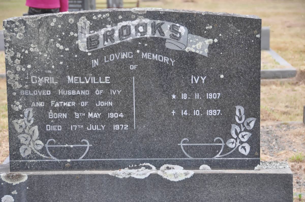 BROOKS Cyril Melville 1904-1972 &amp; Ivy 1907-1997